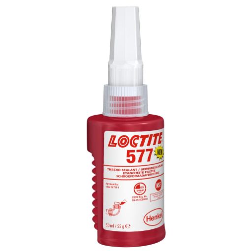 Bild von LOCTITE 577, 50ml Akkordeonflasche, Farbe: Gelb Loctite Gewindedichtung, mittelfest 