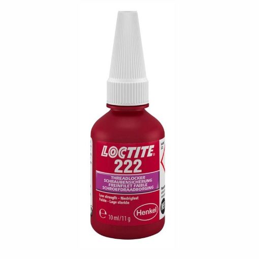 Bild von LOCTITE 222, 10ml Flasche, Farbe: Lila Schraubensicherung, niedrigfest, leichtes öffnen 