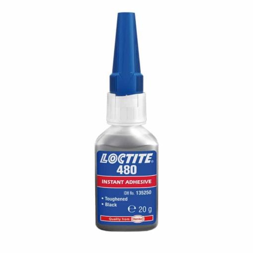 Bild von LOCTITE 480, 20g Flasche, Farbe: Schwarz Loctite Sekundenkleber, schlagzäh, langsam 