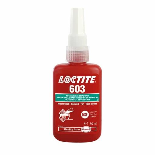 Bild von LOCTITE 603, 50ml Flasche, Farbe: Grün hochfest, öltolerant 