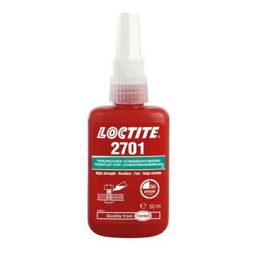 Bild von LOCTITE 2701, 50ml Flasche, Farbe: Grün hochfeste Schraubensicherung für verchromte Flächen 