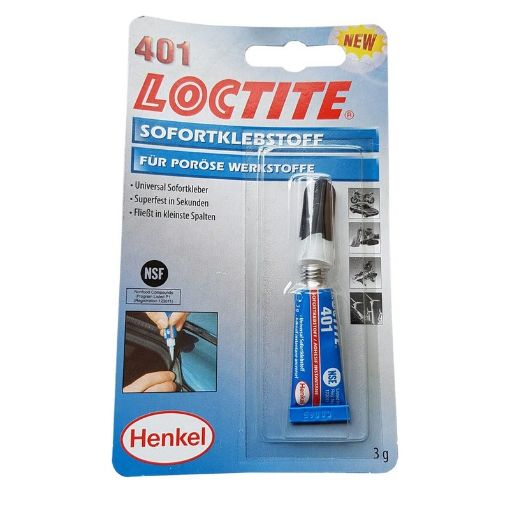 Bild von LOCTITE 401, 3g Tube, Farbe: transparent Loctite Sekundenkleber, 1K 