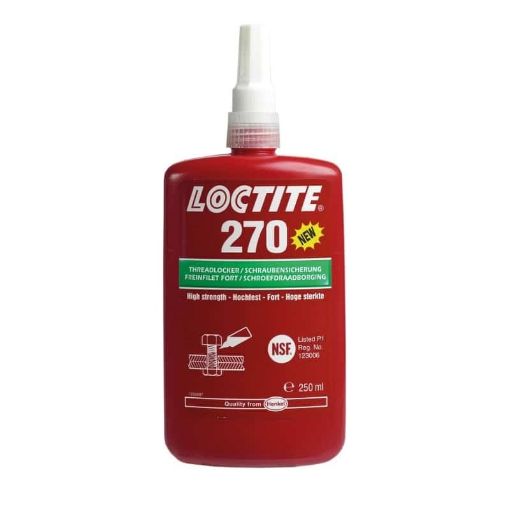 Bild von LOCTITE 270, 250ml Flasche, Farbe: Grün Schraubensicherung, hochfest 